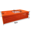 Jaula de transporte para pollos vivos, caja de volumen de aves de corral, caja de transporte plegable de plástico para pato, pollo, Paloma, LM-89