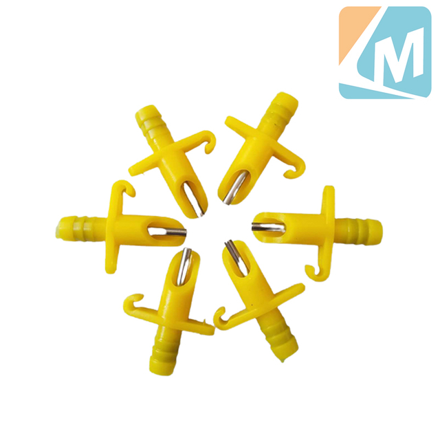 Bebedores automáticos de tetina para conejos, bebederos de plástico para roedores, bebederos para animales LMR-04 