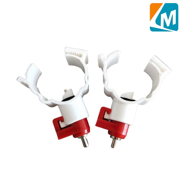 Bebedero para pollos, tetina para granja avícola, bebedero automático para aves y pollos con tarjeta, bebedero con tetina para pollos, LM-42