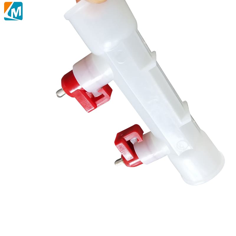Bebedero de tetina para pollo con taza de goteo doble, taza de goteo de agua colgante para gallinas de capa de pollo, LM-57