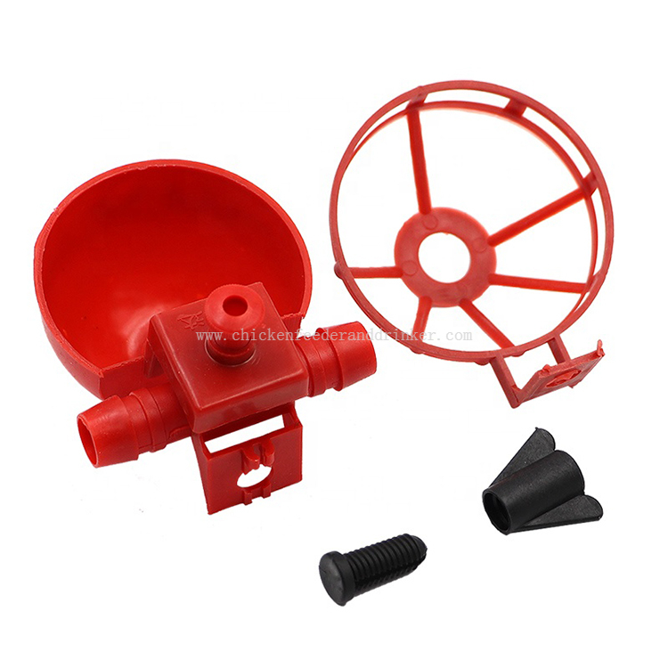 Bebedero y bebedero de plástico para aves de corral, bebedero automático de buena calidad, taza para tetina de agua para pollos, LMB-09