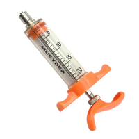 Jeringa veterinaria reciclable ajustable TPX de 10 ml y 20 ml para inyección de animales porcinos