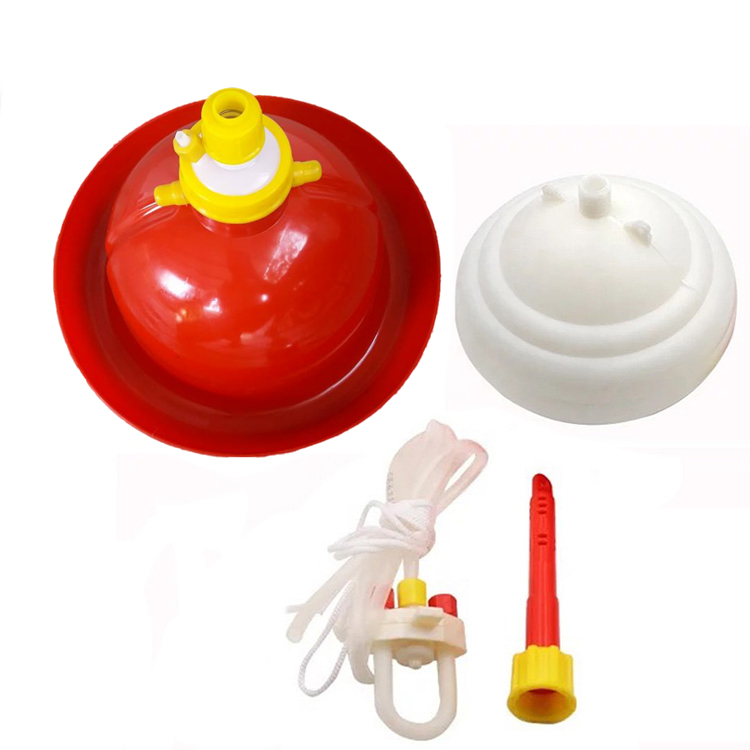 Bebedero para pollos Plasson con bote de agua blanca, bebedero de agua de campana automático para pollos de engorde, equipo de avicultura LM-68
