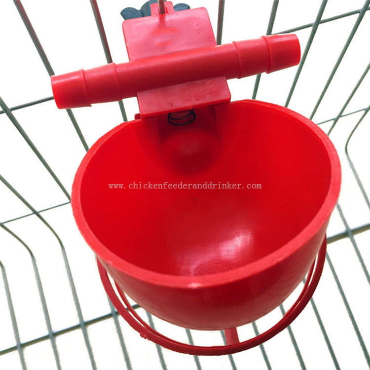 Bebedero y bebedero de plástico para aves de corral, bebedero automático de buena calidad, taza para tetina de agua para pollos, LMB-09