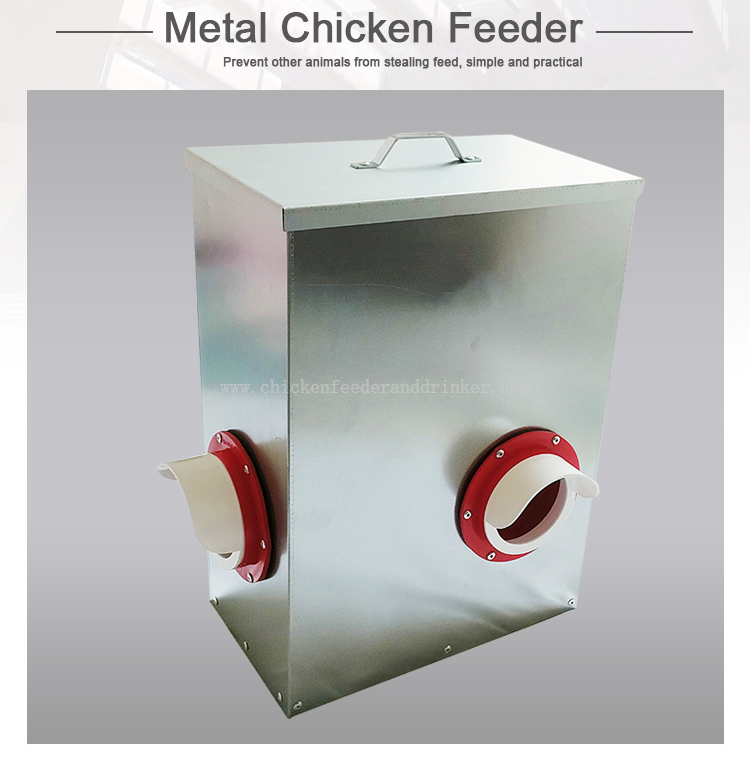 comedero metalico para pollos