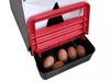 Bandeja/cesta de huevos inclinada de PP con percha para cajas nido de pollo enrollables de acero, almohadilla LMA-34