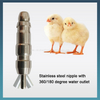 Bebederos para aves de corral, bebedero para pollos de acero inoxidable, bebedero con tetina para conejos, equipos de línea de bebida para aves de corral, LM-05