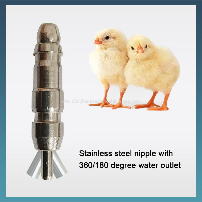 Bebederos para aves de corral, bebedero para pollos de acero inoxidable, bebedero con tetina para conejos, equipos de línea de bebida para aves de corral, LM-05