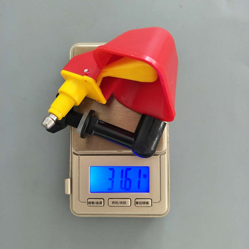 Bebedero de agua estilo válvula de flotador cuadrado lubricante, tazas para aves de corral, pollo o pájaros, tetina de bebedero con taza, taza para beber pollo, LM-36