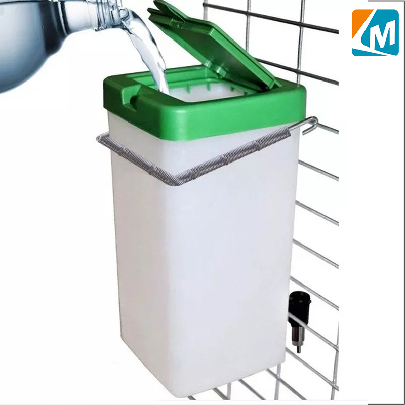 Bebedero de agua de plástico para conejos con tetinas, 1L, bebedero para roedores, botella, equipo para cría de aves de corral, caja LMR-10