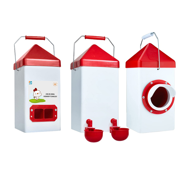 Alimentador de aves de corral de alta calidad, barril de plástico, cubo, dispositivos de alimentación y bebida automáticos para granja, bricolaje, LM-101-105