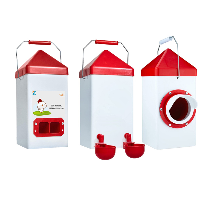 Alimentador de aves de corral de alta calidad, barril de plástico, cubo, dispositivos de alimentación y bebida automáticos para granja, bricolaje, LM-101-105