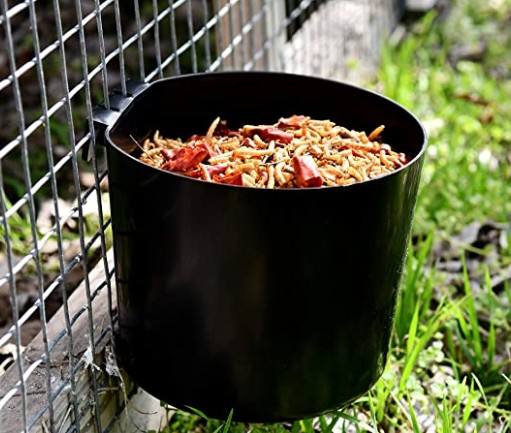 Bebedero y comedero para pollos, cubo redondo de plástico para comedero de pollos, granja de pollos, jaula para pavos, alimentación al aire libre LMB-14-15