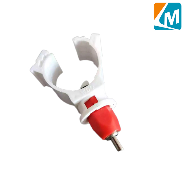 Comederos y bebederos automáticos para aves de corral, bebederos para tetina con soporte para granja de pollos, LM-44 para beber de tubo redondo de 25mm