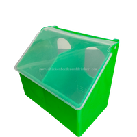 Alimentador de aves de corral, alimentador de aves de corral, doble taza, PP, dos agujeros, para alimentación en jaula, LMB-07