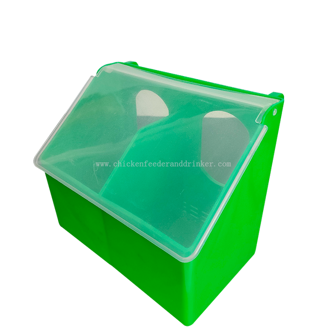 Alimentador de aves de corral, alimentador de aves de corral, doble taza, PP, dos agujeros, para alimentación en jaula, LMB-07
