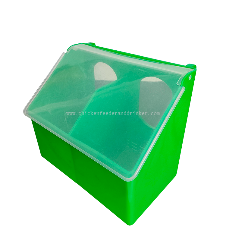 Alimentador de aves de corral, alimentador de aves de corral, doble taza, PP, dos agujeros, para alimentación en jaula, LMB-07