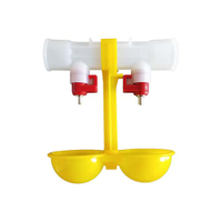 Bebedero de agua automático de alta calidad para bebederos de capas de pollo con tubo de doble goteo