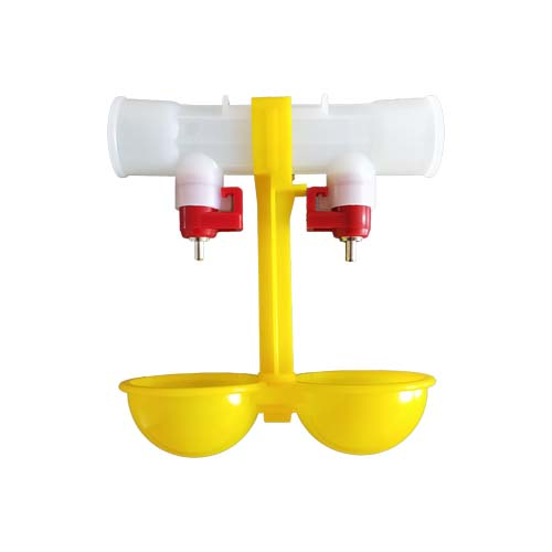 Bebedero de agua automático de alta calidad para bebederos de capas de pollo con tubo de doble goteo