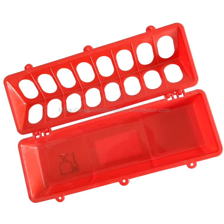 Comederos automáticos para aves de corral, color rojo, para palomas, caja de alimentación para pájaros, LMB-02