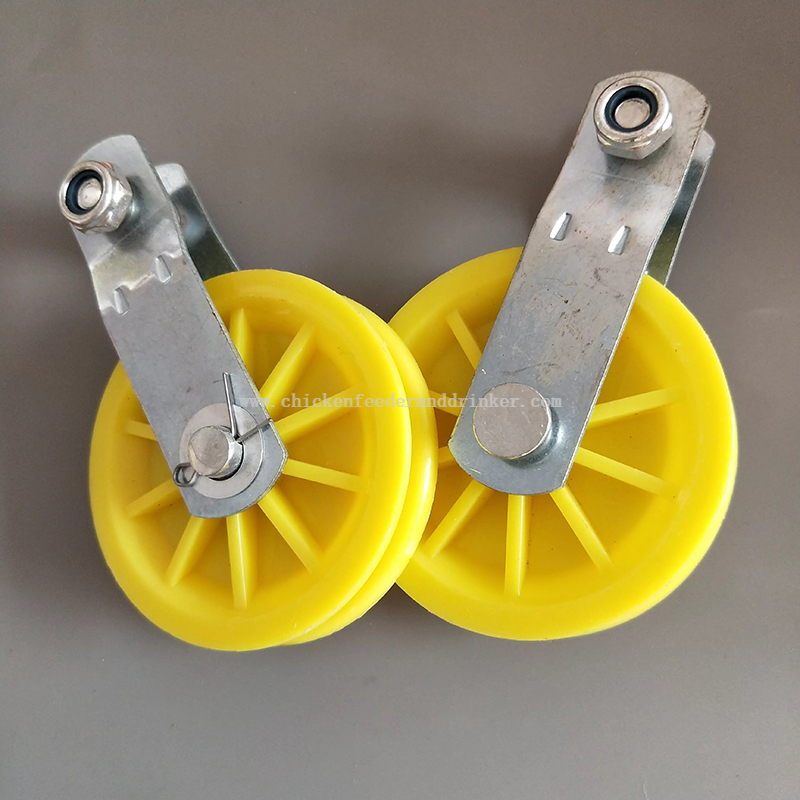  Polea para línea de bebedero automático para aves de corral, sistema de línea de alimentador de pollos LML-15