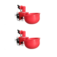 Kit de bebedero automático para taza de agua para pollos, bebedero para aves de corral, tazas dobles para sistema de bebederos de granja, LM-98