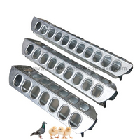 Comedero automático para pájaros de acero inoxidable, comedero para palomas/codornices/pollitos
