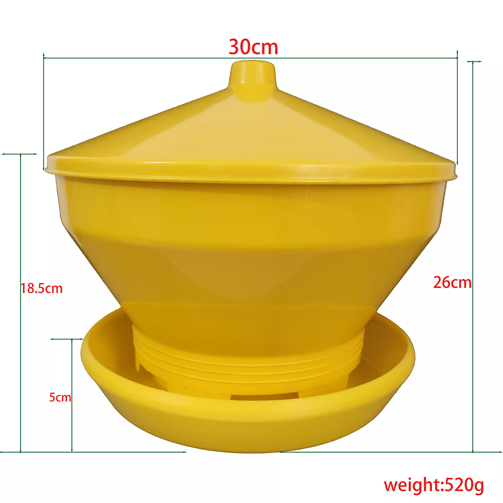 Alimentador automático Turbo para pollitos, comederos para pollos de 6kg, cubo de alimentación de plástico para aves de corral, LM-109 para gallinero