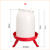 Bebedero para pollos con asa de 4L y 8L, cubo de agua con patas, 3kg, 5kg, 8kg, cubo para alimentación de aves de corral, dispositivos de alimentación automática para gallinero, bebedero y alimentador para pollos