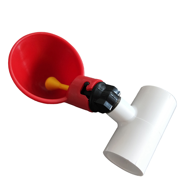 Bebedero automático de plástico para tetina de pollo, bebedero para aves de corral, accesorios en T de PVC, vaso para agua potable, tubo para beber, LM-32