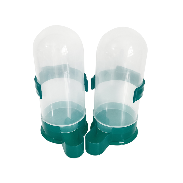Bebedero de agua para pájaros de plástico, bebedero y alimentador para pájaros, palomas, codornices, jaula para loros, LMB-20 de cría