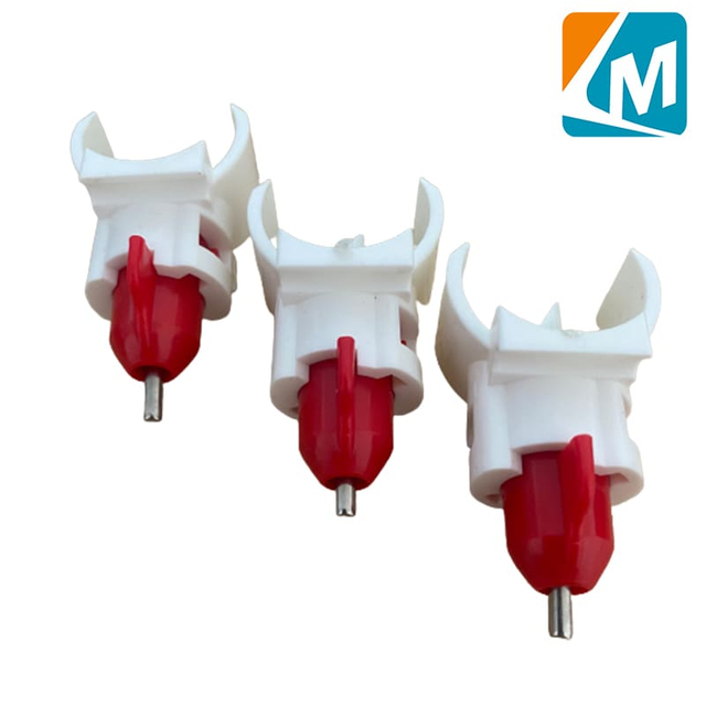 Equipo avícola, bebederos automáticos con tetina para pollo, bebederos para pollos de granja avícola con silla de montar para LM-48