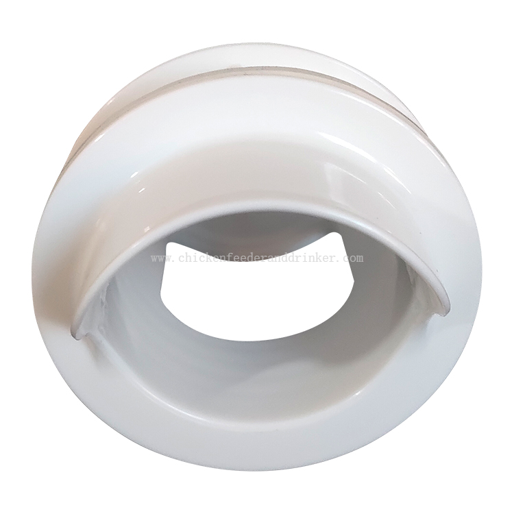 Alimentador de aves de corral de PVC sin residuos DIY, Puerto para pollo con cubierta antipolvo y codo de gravedad con sierra perforadora para pollo de corral