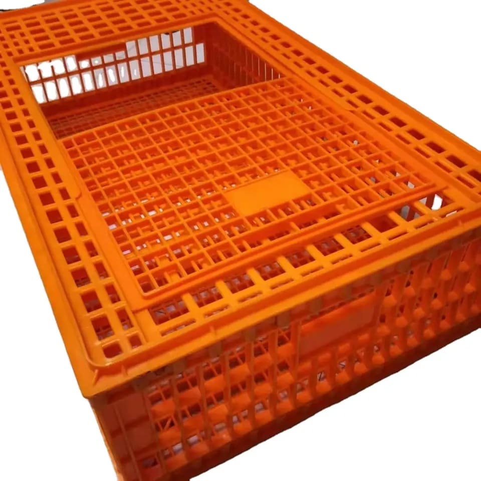 Jaulas de pájaros de transporte de plástico de alta calidad para pollos vivos/jaulas de transporte de pollos/caja de transporte de aves de corral
