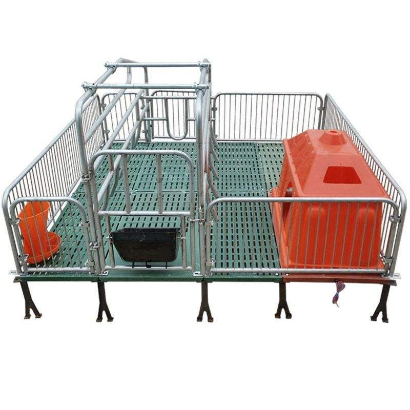  2 unidades de jaulas de parto para cerdas o cama de corral de parto para cerdas individuales, caja de gestación para cerdos, jaula para cerdos, equipo de granja porcina