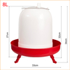 Bebedero para pollos con asa de 4L y 8L, cubo de agua con patas, 3kg, 5kg, 8kg, cubo para alimentación de aves de corral, dispositivos de alimentación automática para gallinero, bebedero y alimentador para pollos