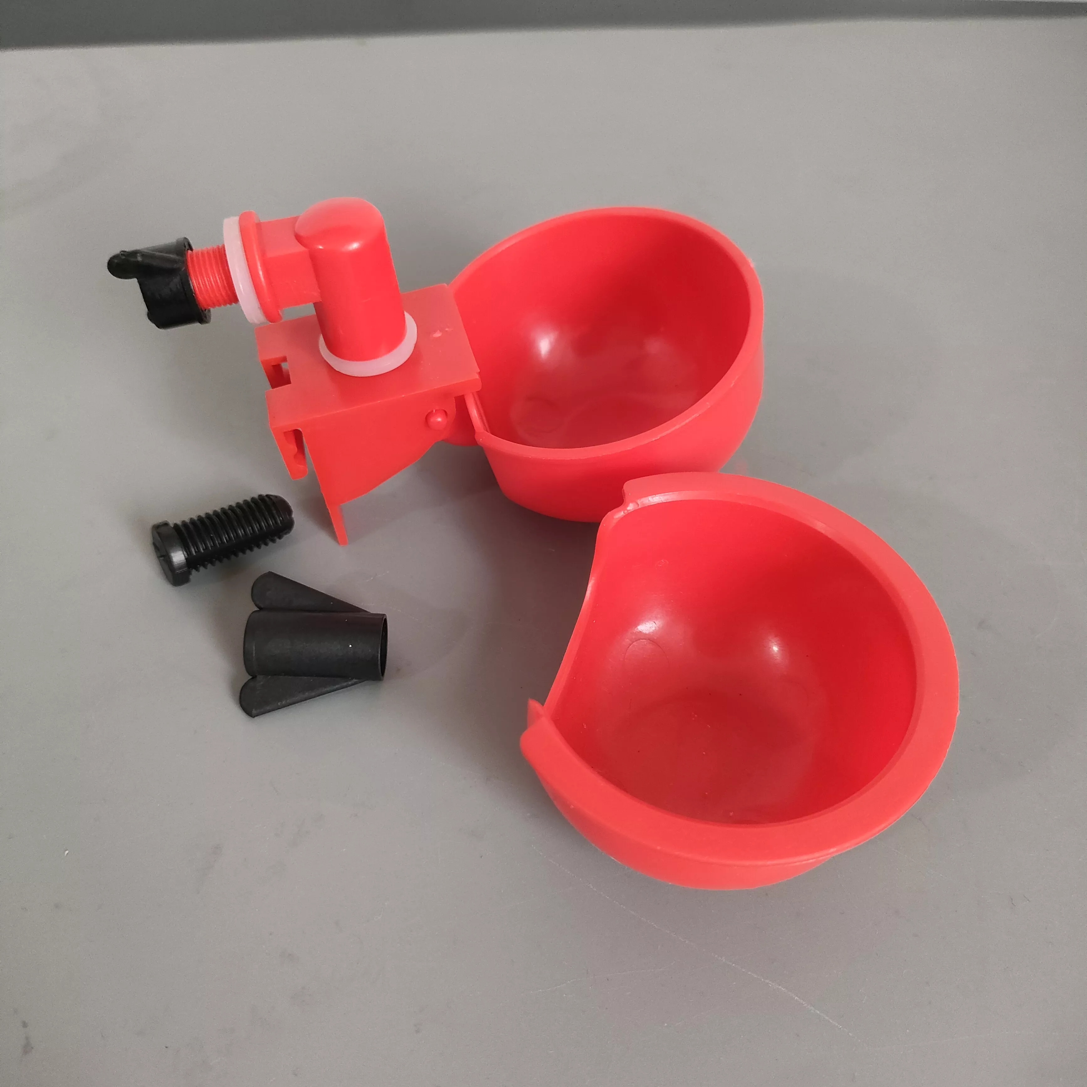 Kit de bebedero automático para taza de agua para pollos, bebedero para aves de corral, tazas dobles para sistema de bebederos de granja, LM-98