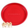 Bandejas alimentadoras de pollos para bebés, granja avícola, alimentador de pollos de plástico PP, bandeja redonda para comida de pollitos, plato de alimentación LM-81