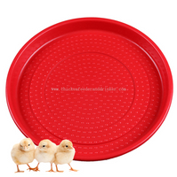 Bandejas alimentadoras de pollos para bebés, granja avícola, alimentador de pollos de plástico PP, bandeja redonda para comida de pollitos, plato de alimentación LM-81