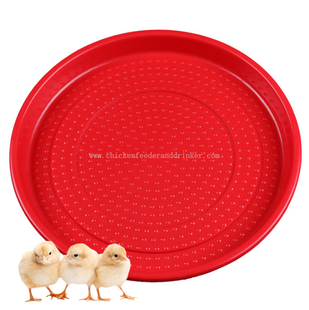 Bandejas alimentadoras de pollos para bebés, granja avícola, alimentador de pollos de plástico PP, bandeja redonda para comida de pollitos, plato de alimentación LM-81