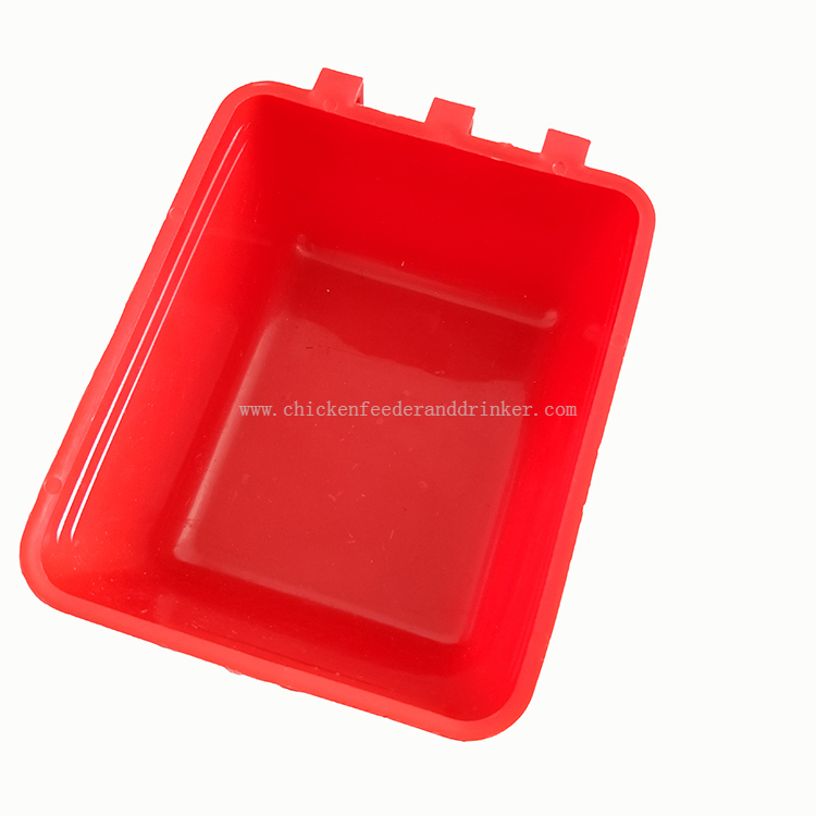 Bebedero cuadrado de plástico rojo, cuenco para beber para palomas, aves de corral, para alimentación en jaula, LMB-12