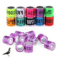 Tobillera de varios tamaños, Material de aluminio, anillos para pie de paloma y pájaro, anillo para pierna de palomas de carreras, LMA-30