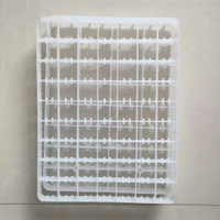 Bandejas de plástico para huevos, paleta de huevos apilable, 63 bandejas de incubación de huevos, equipo para aves de corral LM-88