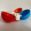 Gran oferta de fábrica, equipo de granja de pollos, tazón de agua para pollos, bebedero para aves de corral naranja/azul, taza para Paloma, pájaro, pollo, codorniz, LM-37