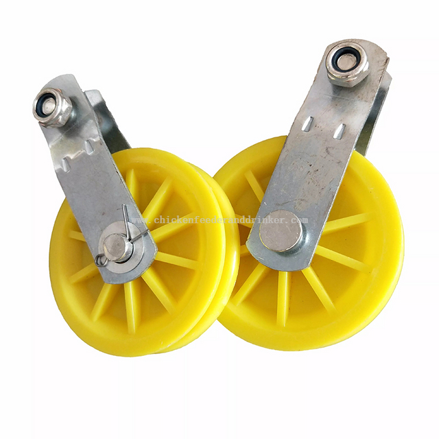  Polea para línea de bebedero automático para aves de corral, sistema de línea de alimentador de pollos LML-15