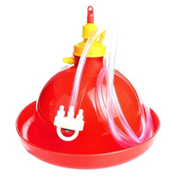 Bebedero para pollos Plasson con bote de agua blanca, bebedero de agua de campana automático para pollos de engorde, equipo de avicultura LM-68