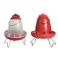 Comederos para pollos colgantes de 1,5 kg con patas, cubo de alimentación de plástico para aves de corral con soporte, dispositivos de alimentación automática para gallinero, LM-79