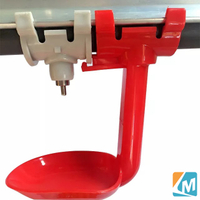 Bebederos para aves de corral Plasson Bebederos con tetina para pollos para sistema de bebedero para gallineros LM-27