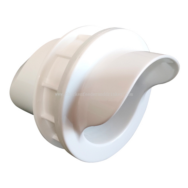 Alimentador de aves de corral de PVC sin residuos DIY, Puerto para pollo con cubierta antipolvo y codo de gravedad con sierra perforadora para pollo de corral
