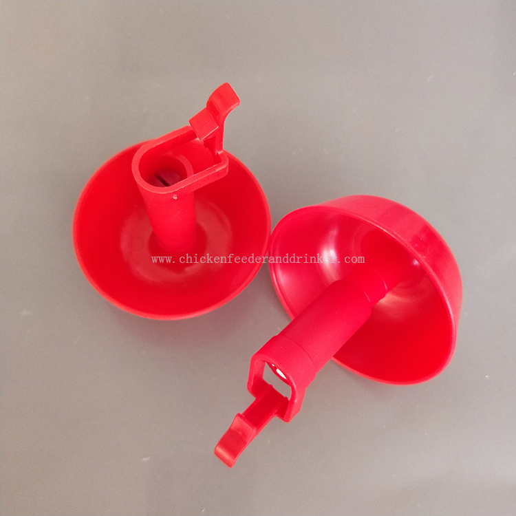 Taza de goteo de pezón de plástico redonda, taza colgante automática para agua potable, taza de agua para pollo, taza de goteo para aves de corral, LM-64